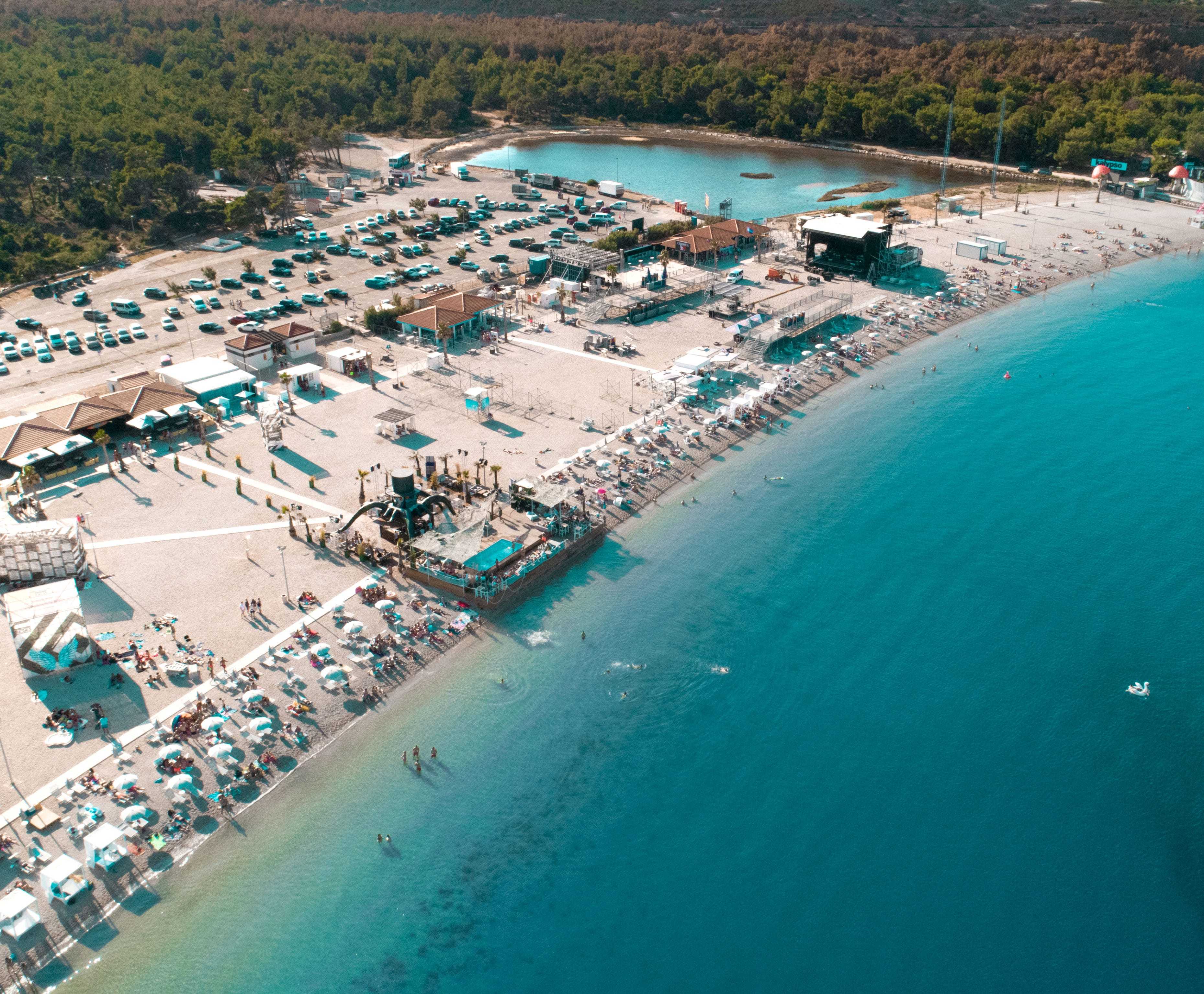 Zrce Beach from the sky